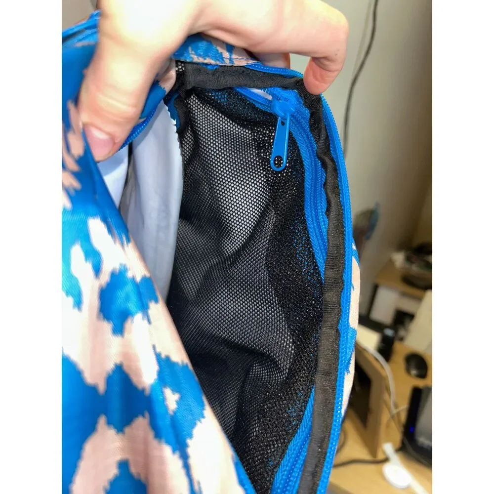 Kavu Men's Blue Multicolor Rope Sling back Swim Canvas Shoulder Bag EUC